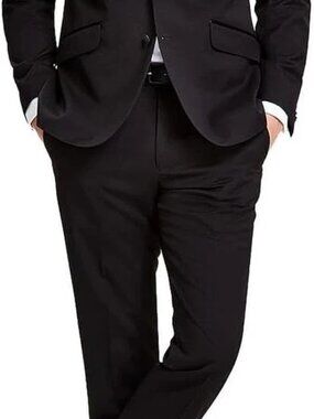 NWT Kenneth Cole Mens Performance Tuxedo Slim Black Jacket 40R Pants 33x32